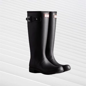 Hunters Women's Tour Foldable Tall Black Rain Boots size 7